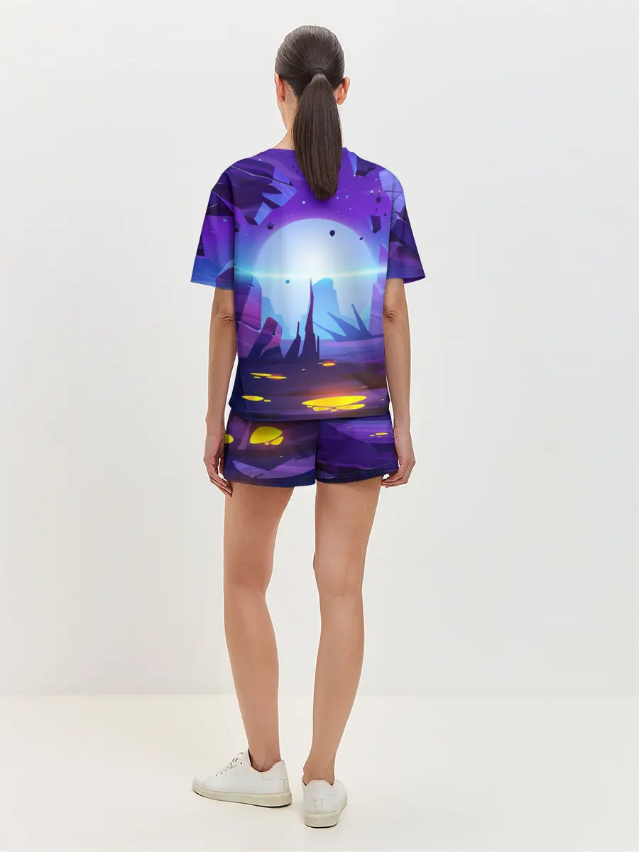 Женская пижама с шортами / Minecraft на коне!