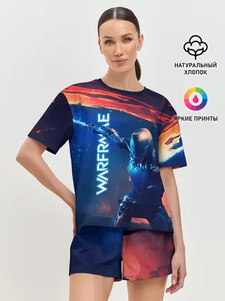 Женская пижама с шортами / WAFRAME NEON KATANA FIRE