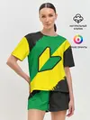 Женская пижама с шортами / JDM GREEN YELLOW LOGO