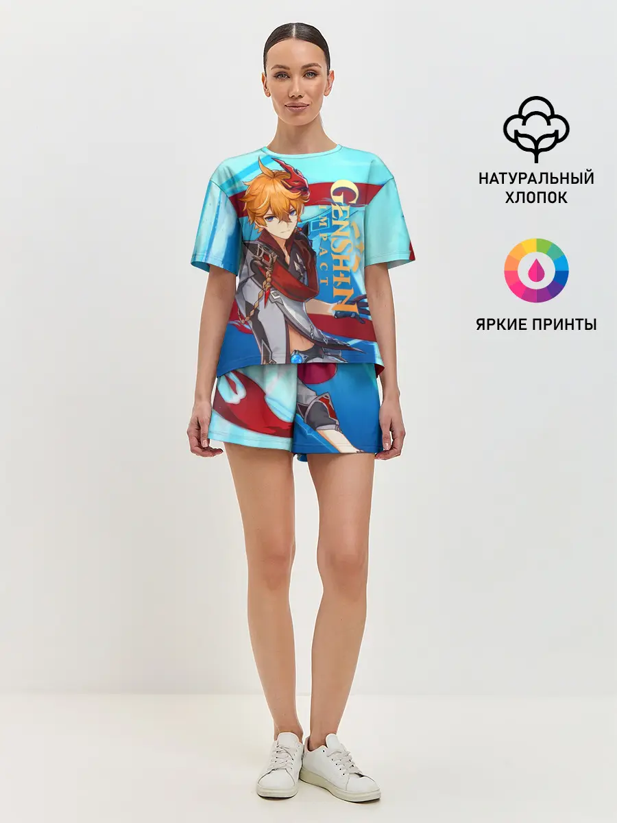 Женская пижама с шортами / Геншин импакт: Тарталья