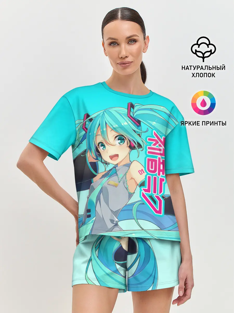 Женская пижама с шортами / Hatsune Miku / Мику Хацунэ