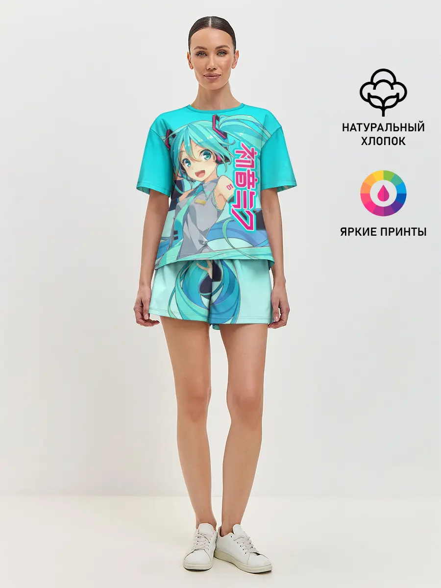 Женская пижама с шортами / Hatsune Miku / Мику Хацунэ