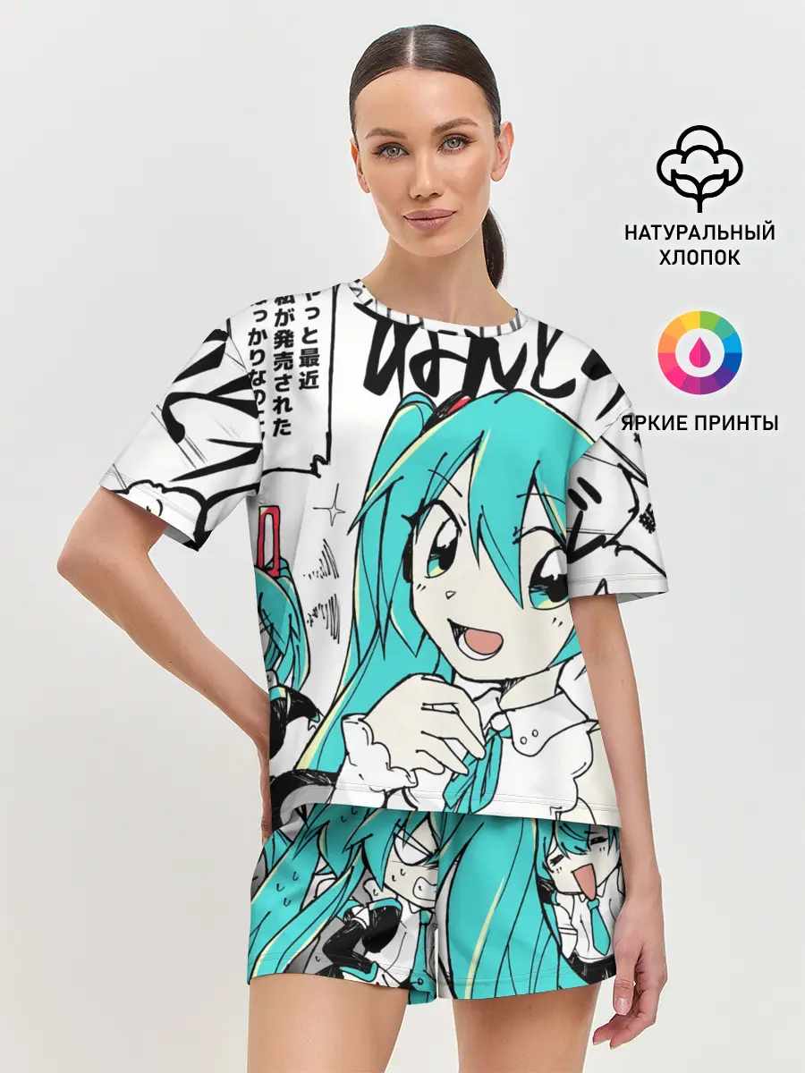 Женская пижама с шортами / Hatsune Miku