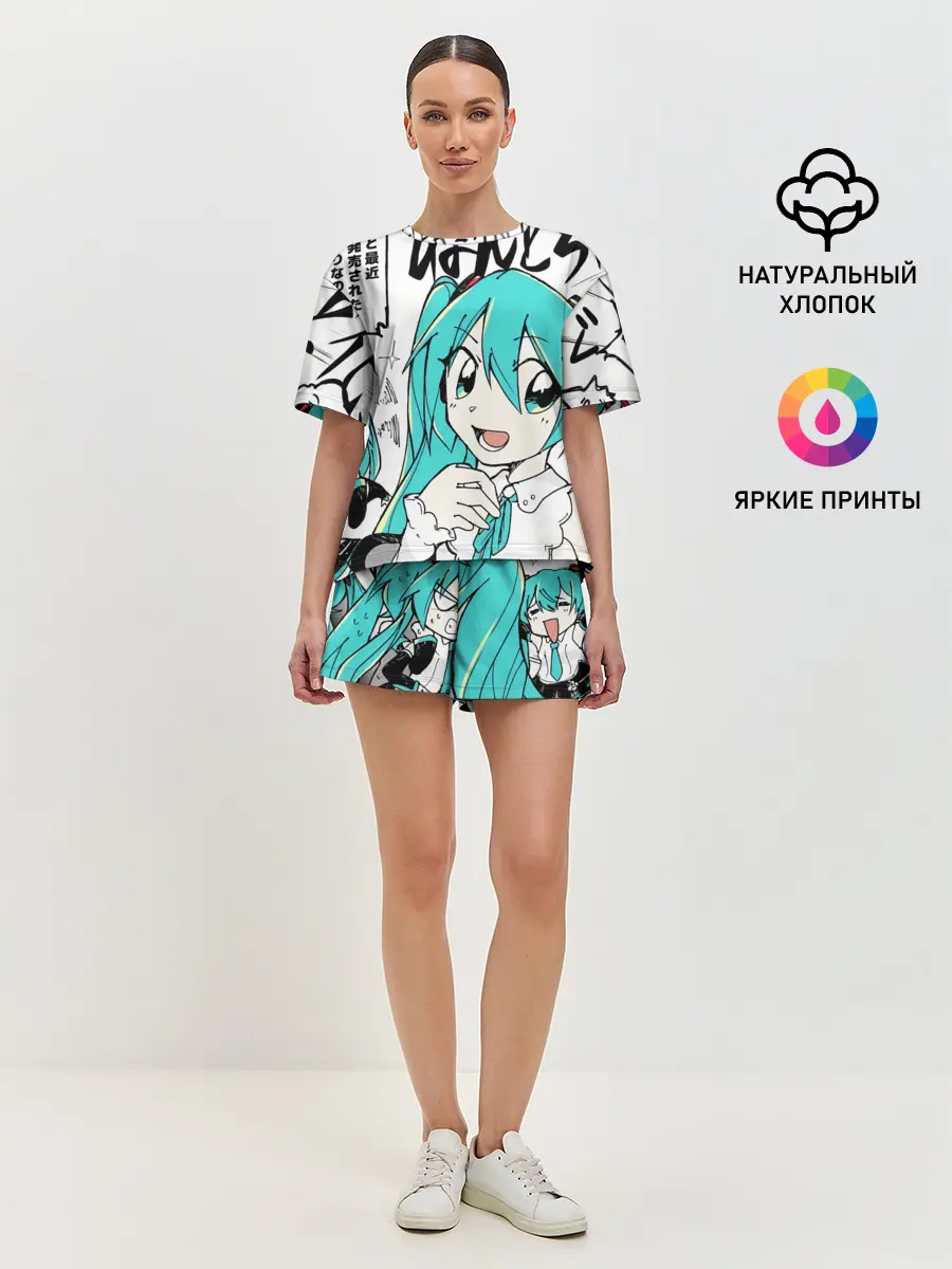 Женская пижама с шортами / Hatsune Miku