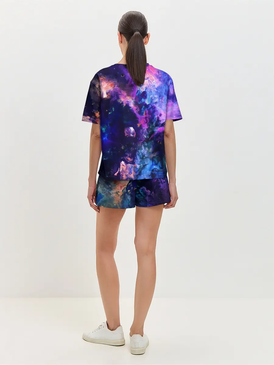 Женская пижама с шортами / НЕОНОВЫЕ КОСМОС / NEON SPACE