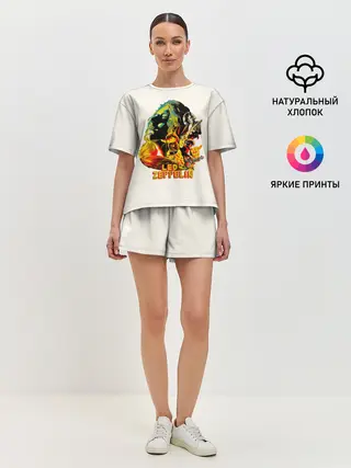 Женская пижама с шортами / Группа Led Zeppelin арт