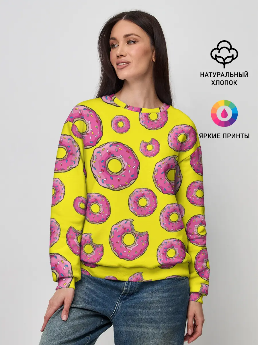 Женский свитшот / Пончики