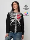 Женский свитшот / Скелет с сердцем