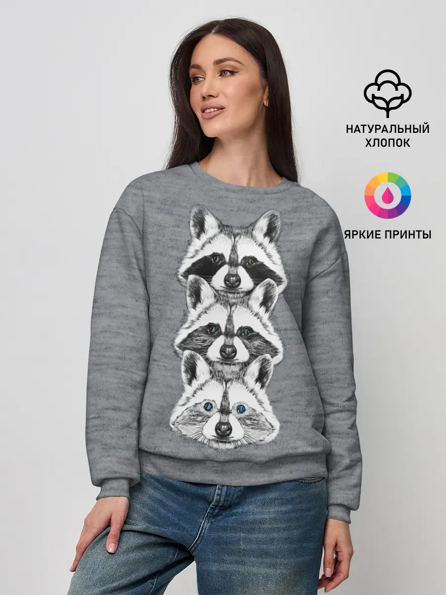 Женский свитшот / Еноты