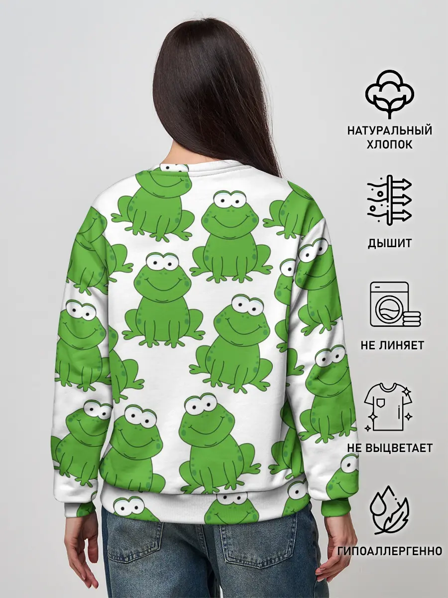 Женский свитшот / Лягушки