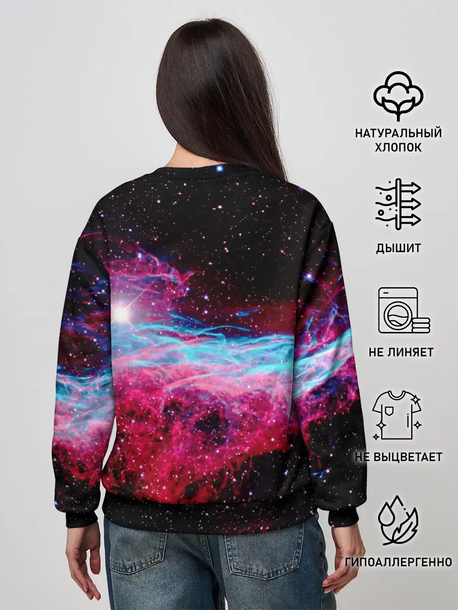 Женский свитшот / Кот с едой