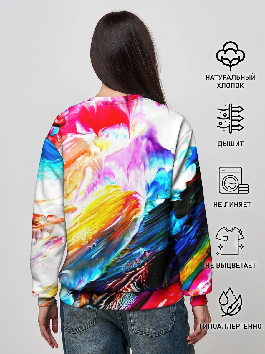 Женский свитшот / Абстракция красок