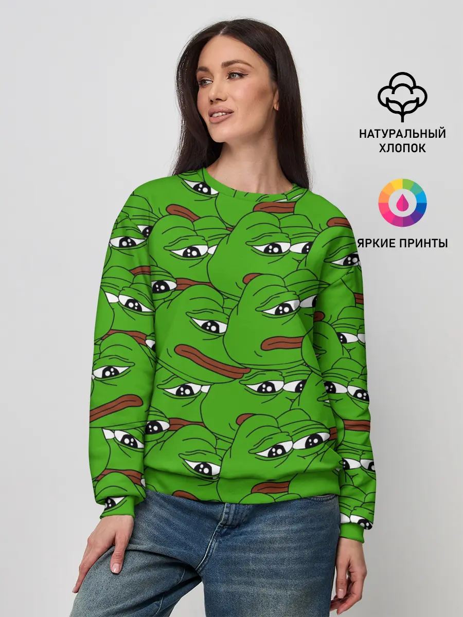 Женский свитшот / Sad frogs