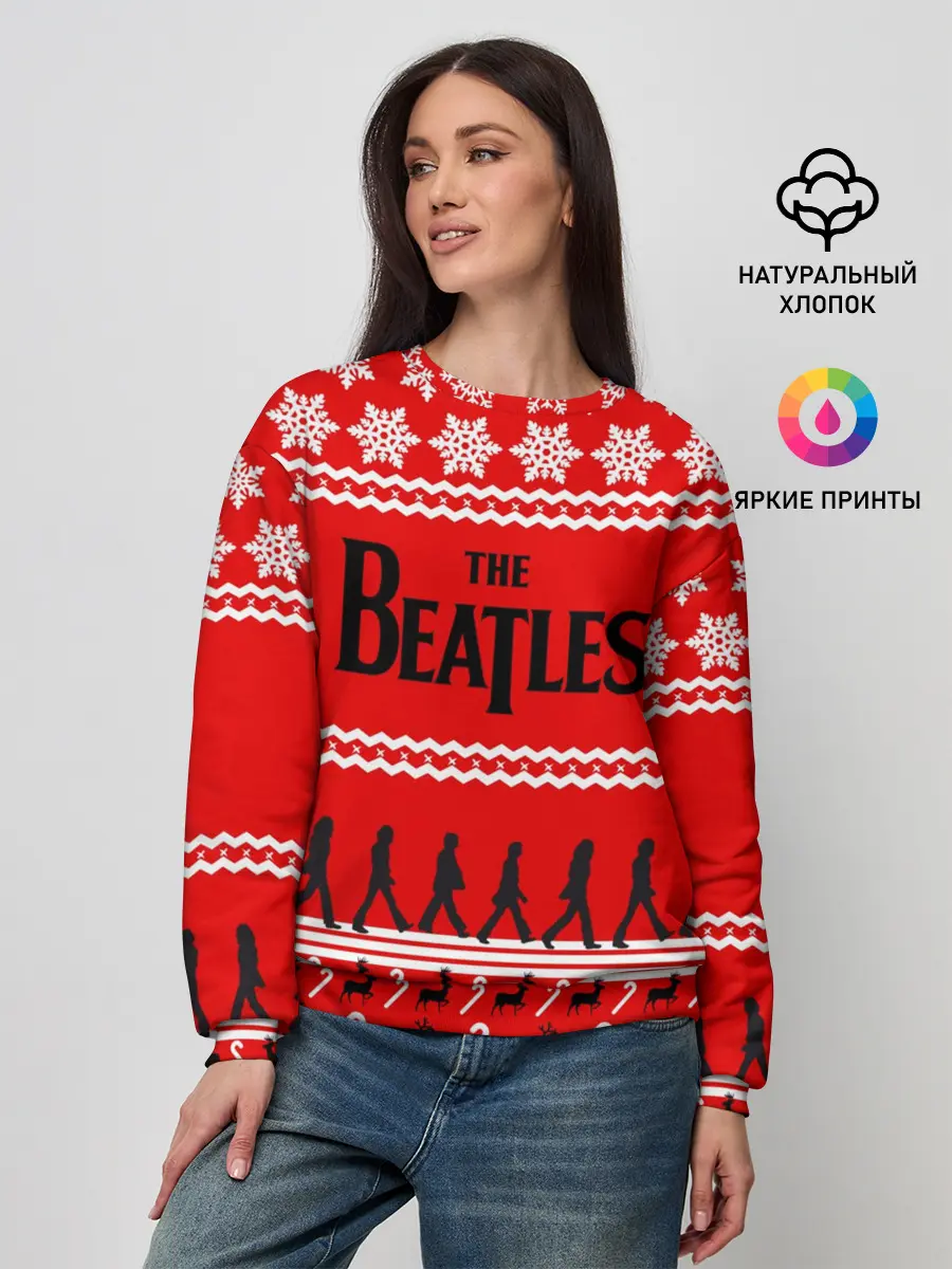 Женский свитшот / Праздничный The Beatles