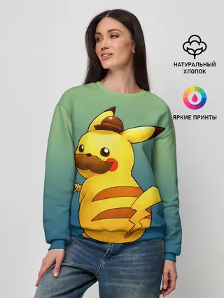 Женский свитшот / Детектив Пикачу