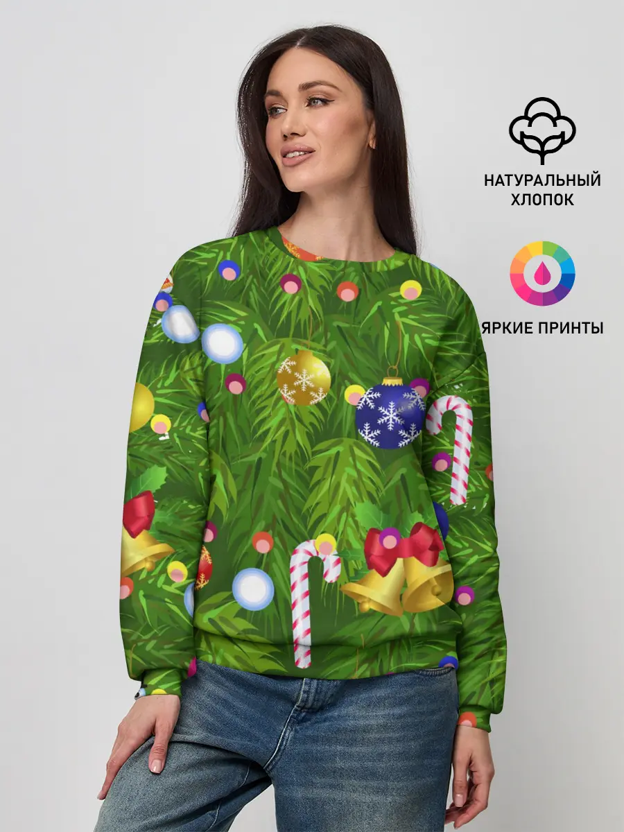 Женский свитшот / Ёлка новогодняя