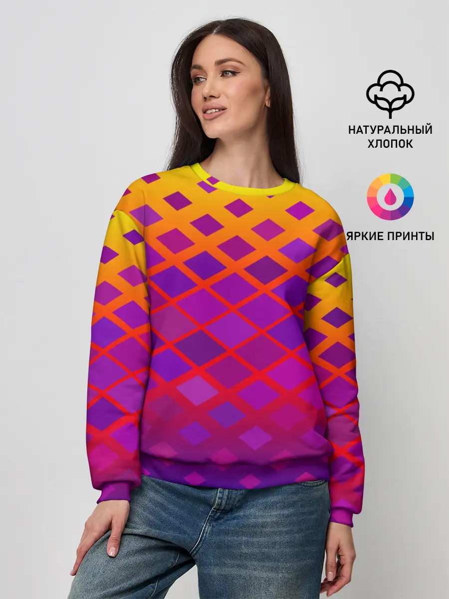 Женский свитшот / Красочная Геометрия