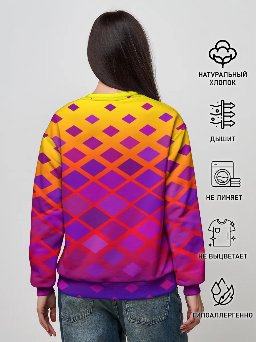 Женский свитшот / Красочная Геометрия