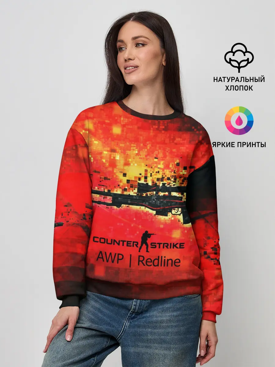 Женский свитшот / cs go:AWP:Red Line