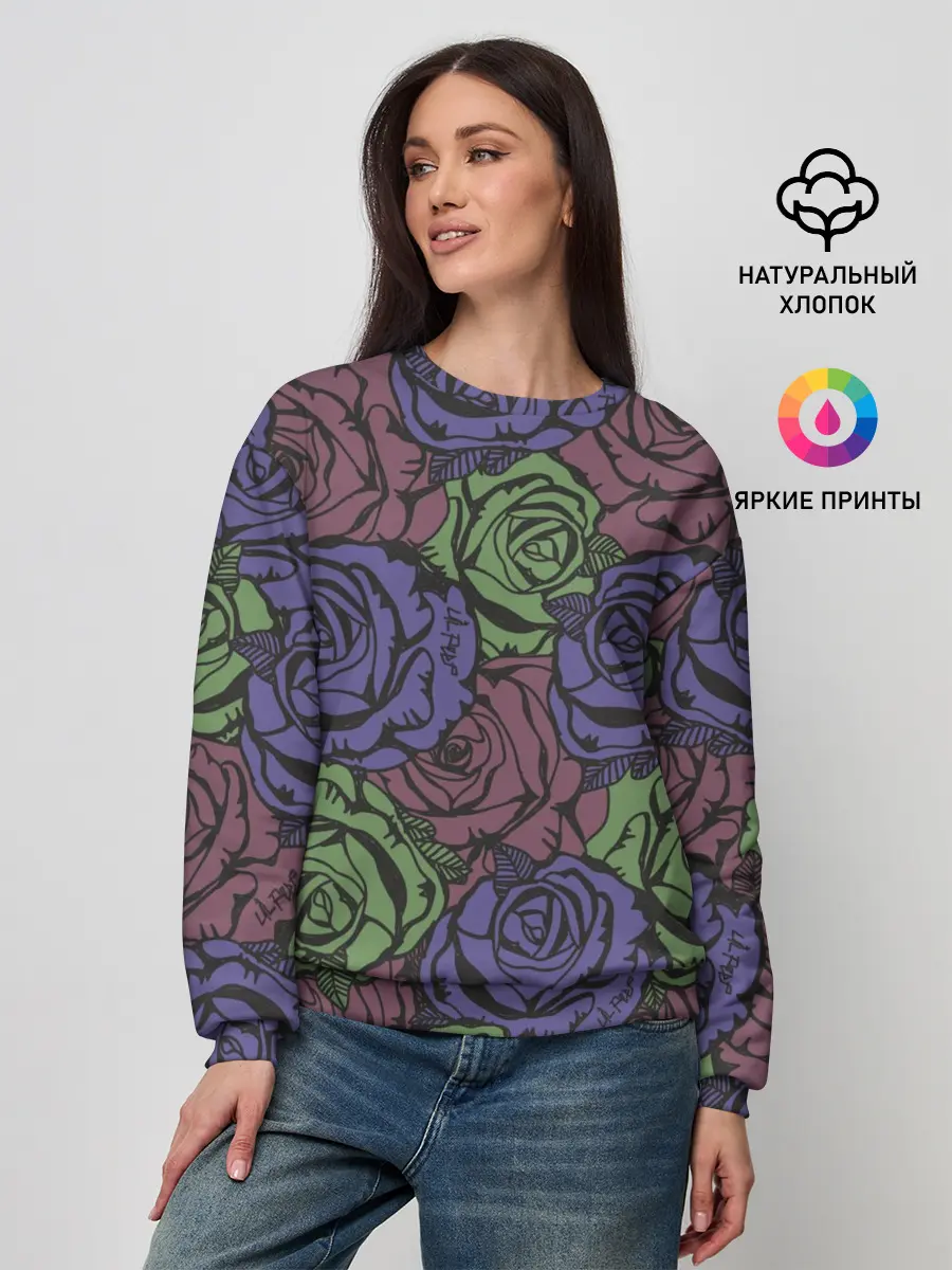 Женский свитшот / Розы Лил Пипа