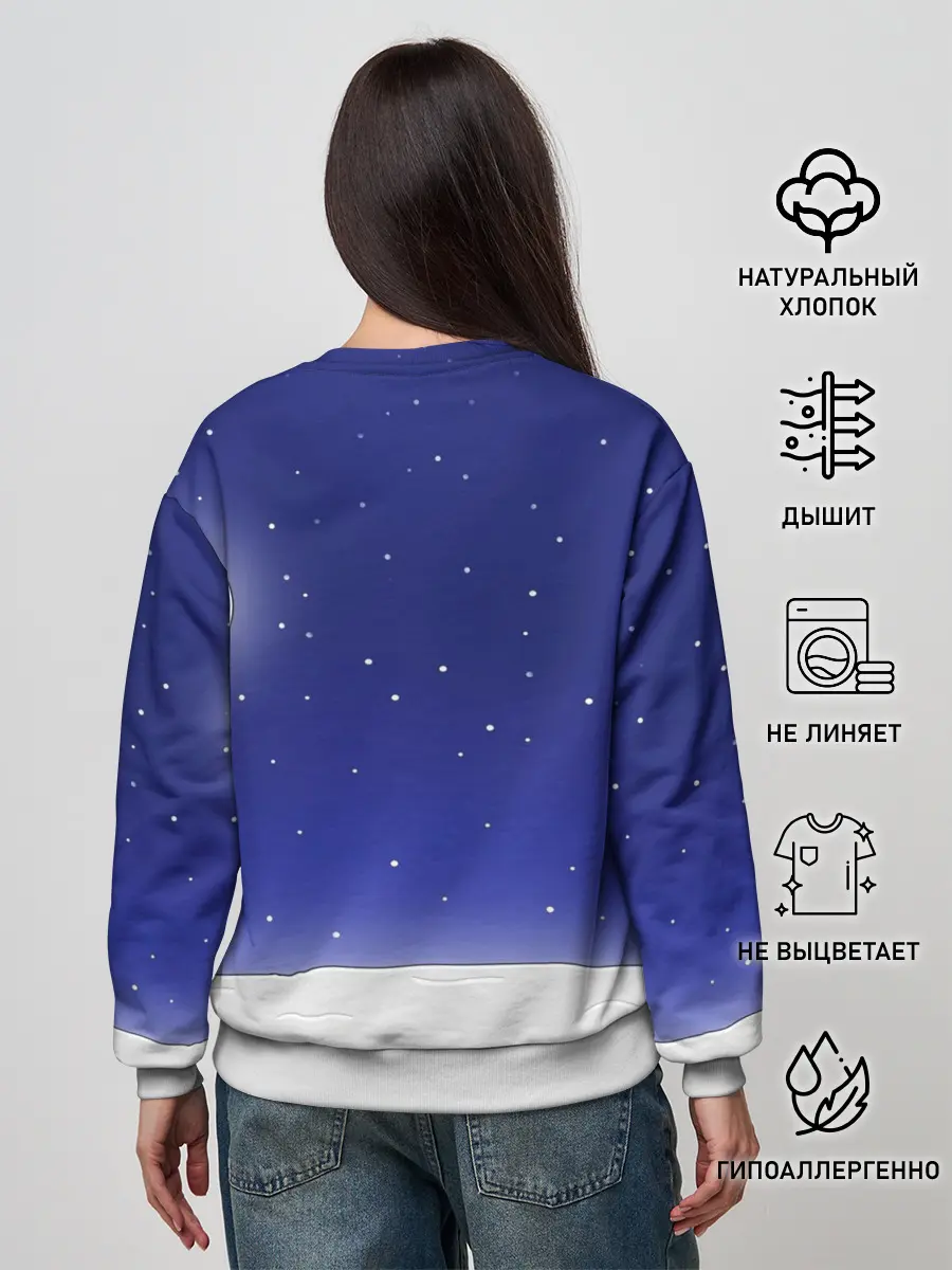 Женский свитшот / Гомер Санта Клаус