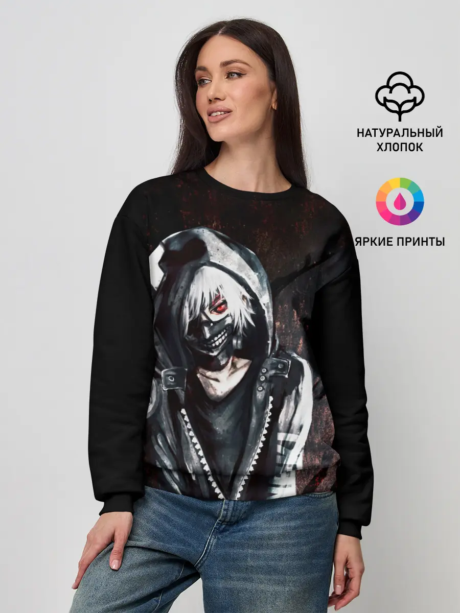 Женский свитшот / Ken Kaneki в капюшоне