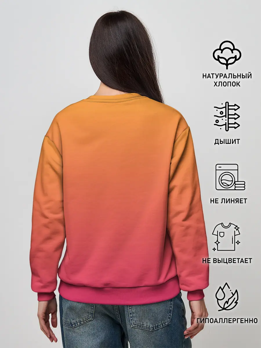 Женский свитшот / Девушка - сакура