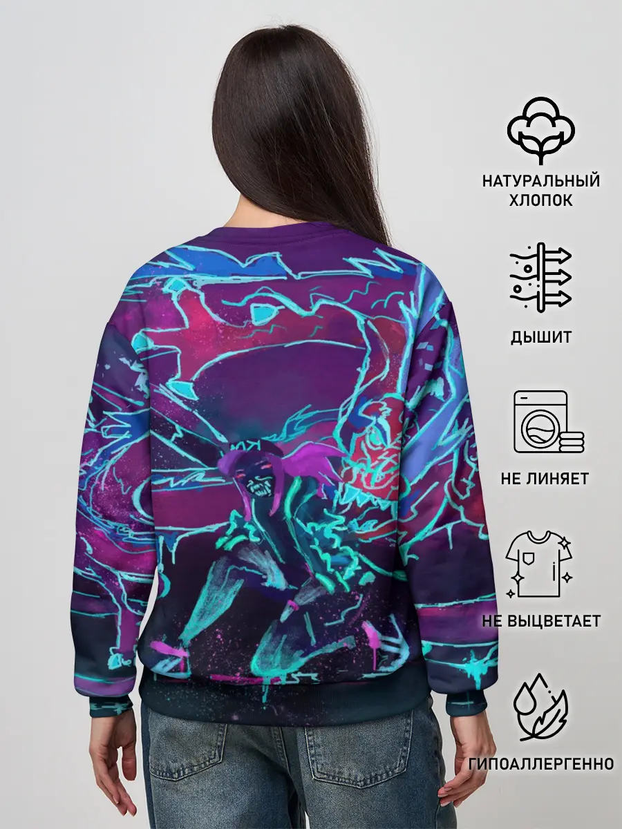 Женский свитшот / lol kda akali