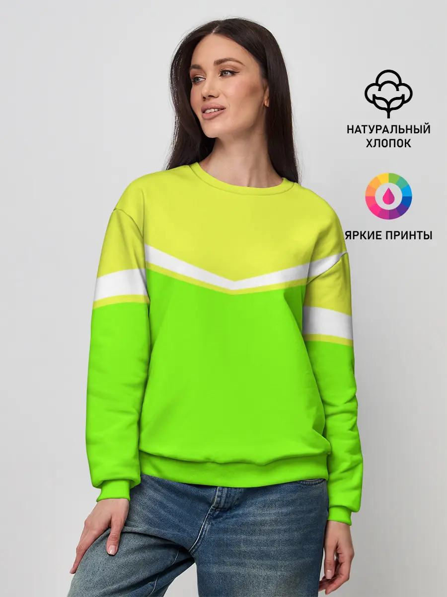 Женский свитшот / Угол зеленый