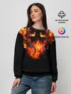 Женский свитшот / Огненные цветы в темноте