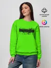 Женский свитшот / Гранж зеленый