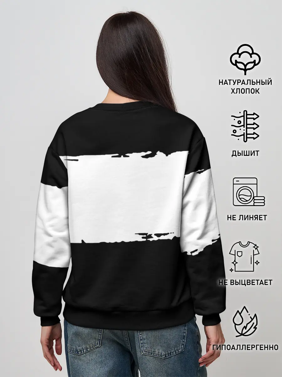 Женский свитшот / БЕЗДОМНЫЙ БОГ. Белый отрывок