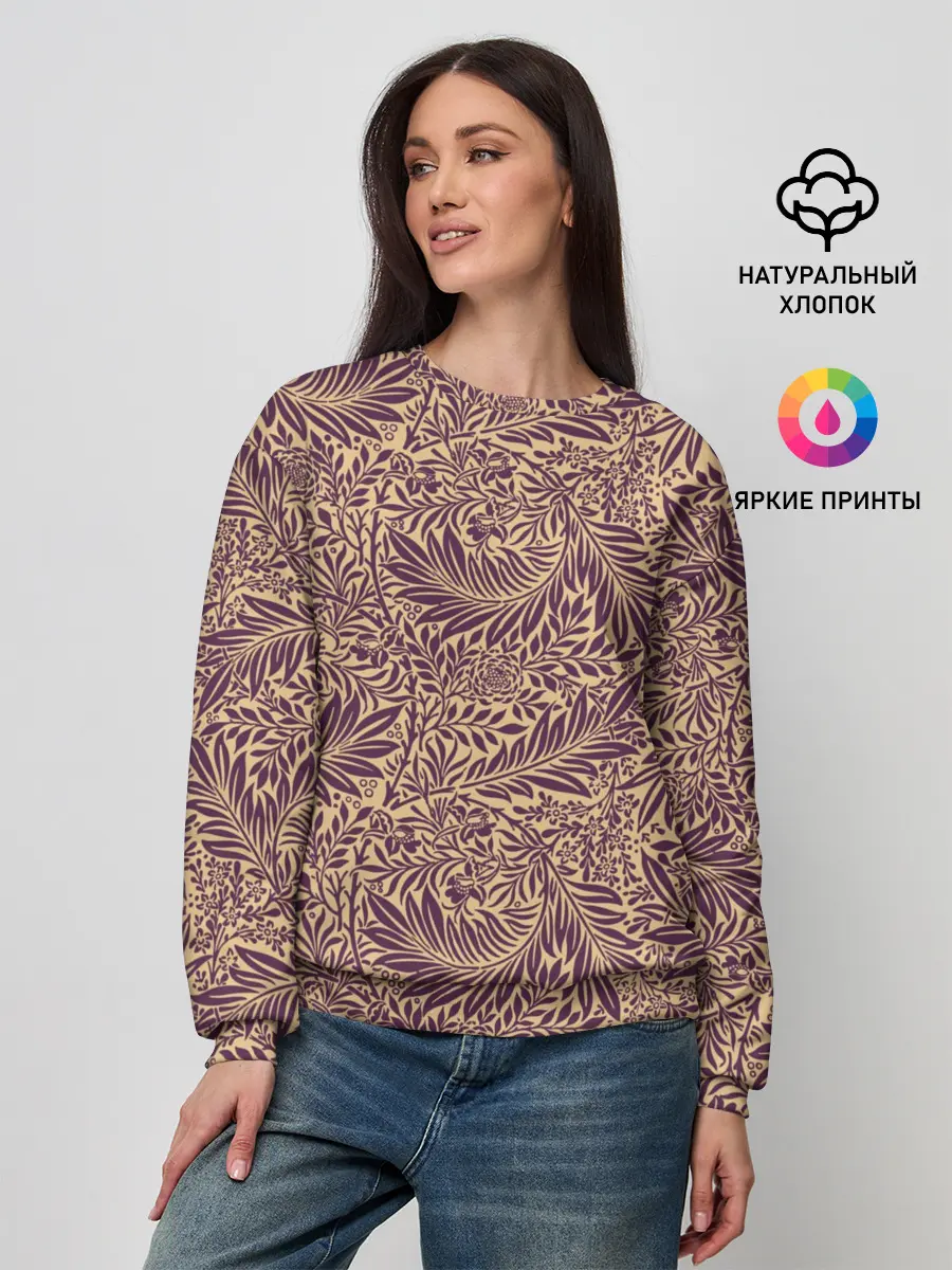 Женский свитшот / Фиолетовые цветы