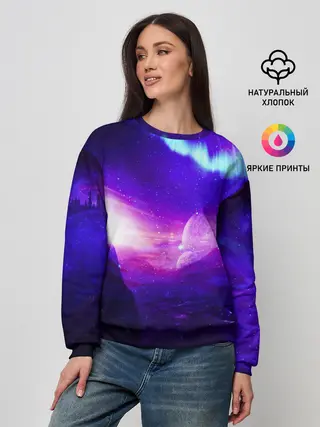 Женский свитшот / Космическое сияние