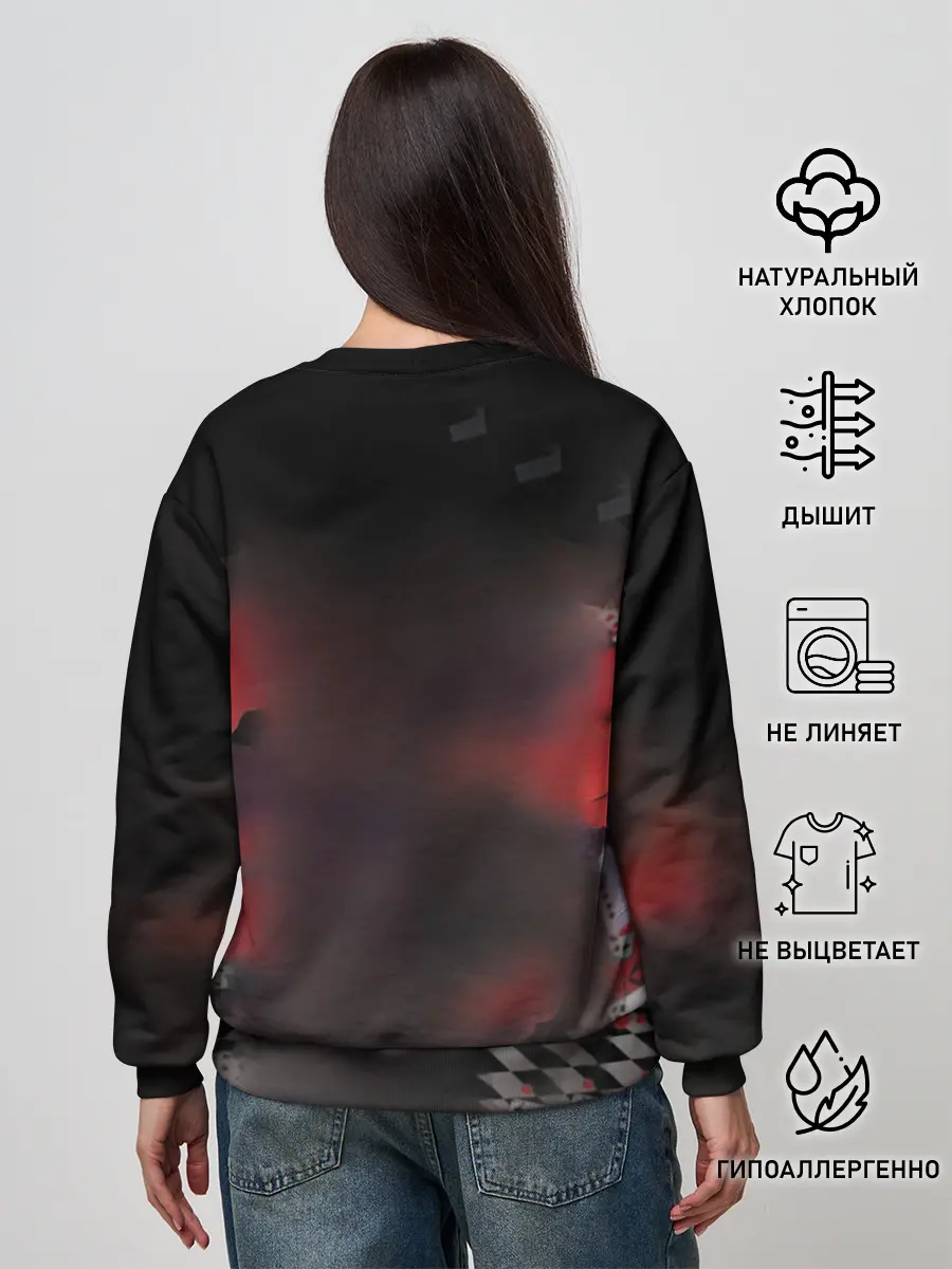 Женский свитшот / Kakegurui шахматная доска