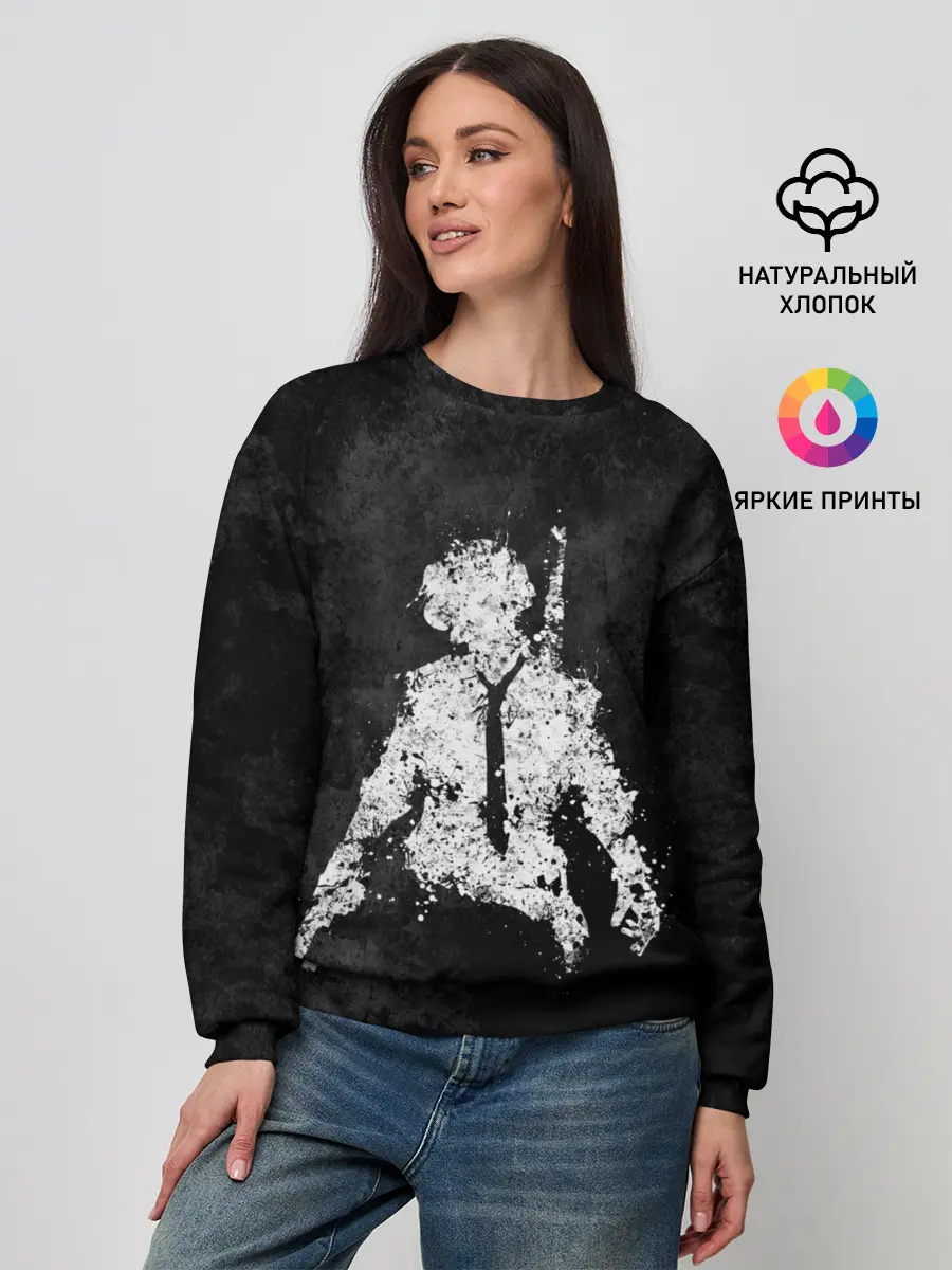 Женский свитшот / PUBG брызги красок