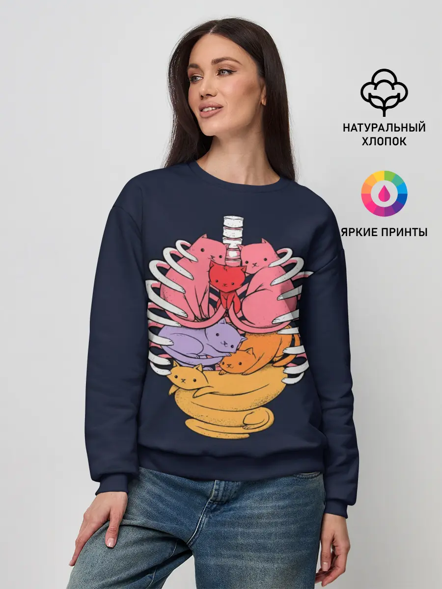 Женский свитшот / Внутри Меня Котики