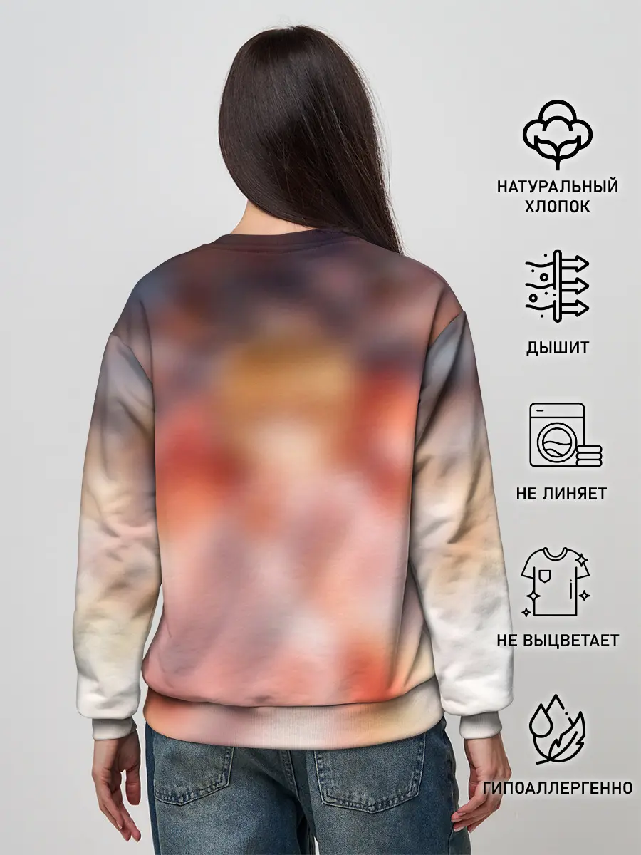 Женский свитшот / БЕЗДОМНЫЙ БОГ. Юкинэ в цветах