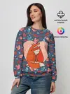 Женский свитшот / Влюбленные лисички