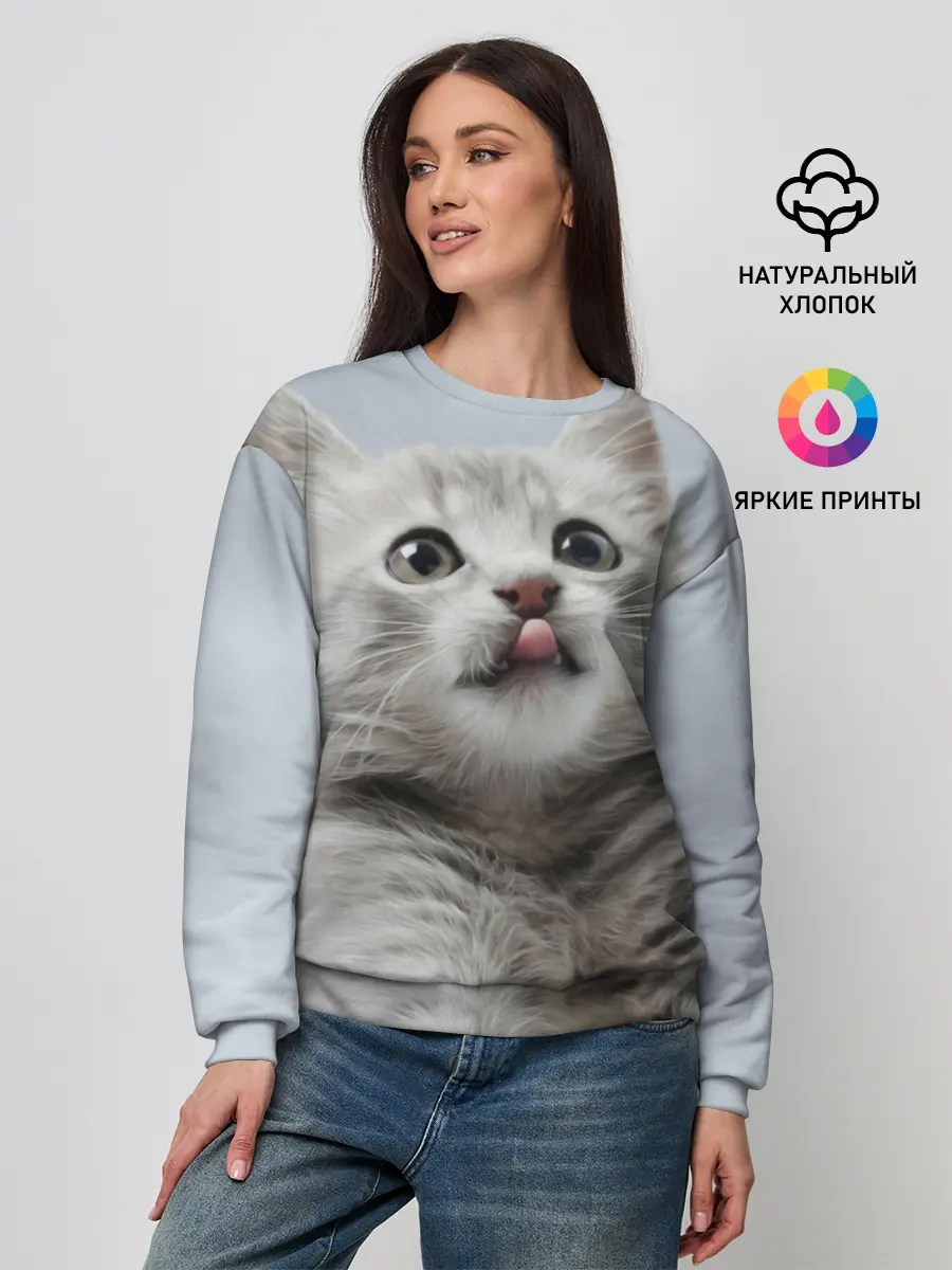 Женский свитшот / Котенок