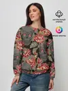 Женский свитшот / Черепа и розы