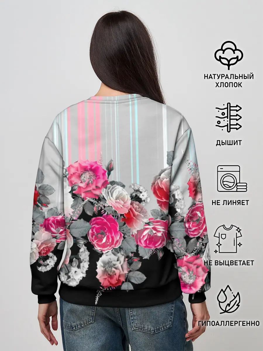Женский свитшот / Розы