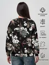 Женский свитшот / Белые цветы