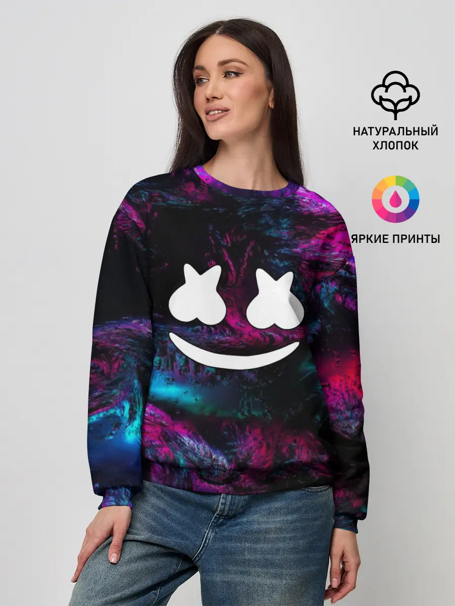 Женский свитшот / Marshmello NEON