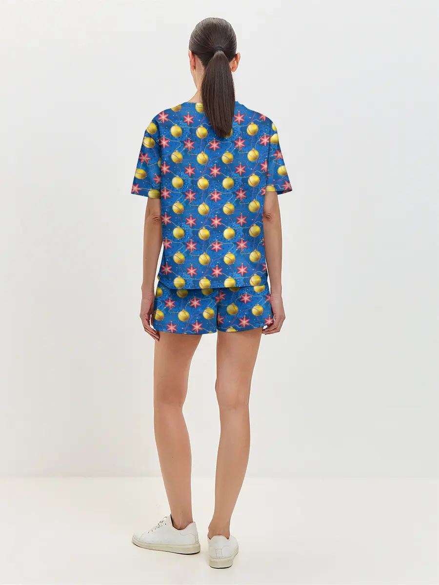 Женская пижама с шортами / Праздничное Новогоднее Украшение