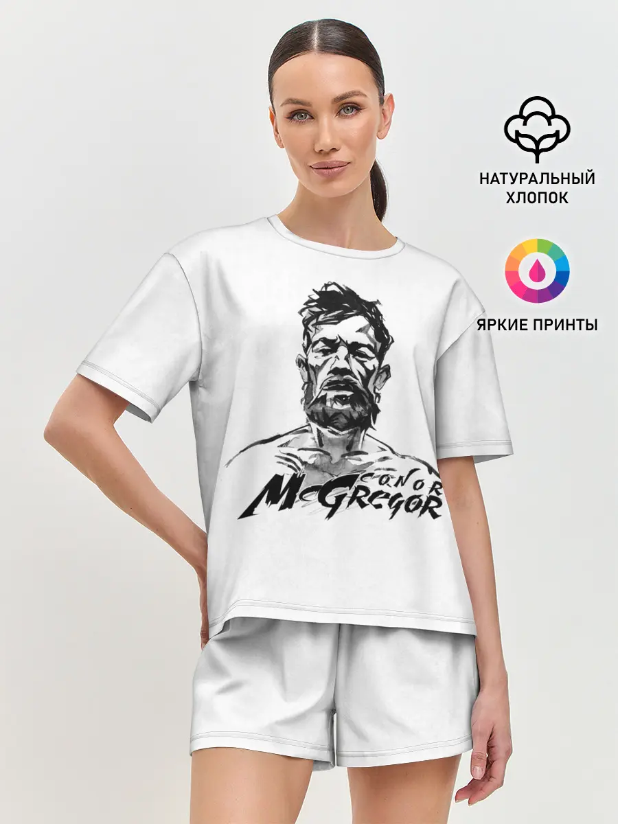 Женская пижама с шортами / Портрет Конор МакГрегора