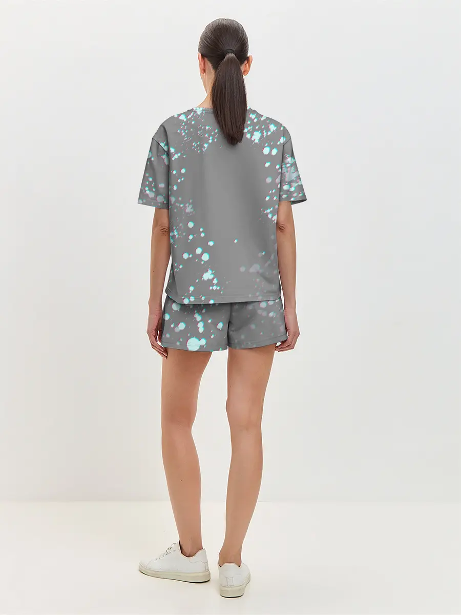 Женская пижама с шортами / 067 | ГЛИТЧ