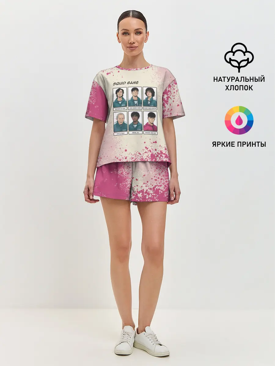 Женская пижама с шортами / ГЛАВНЫЕ ГЕРОИ | ИГРА В КАЛЬМАРА