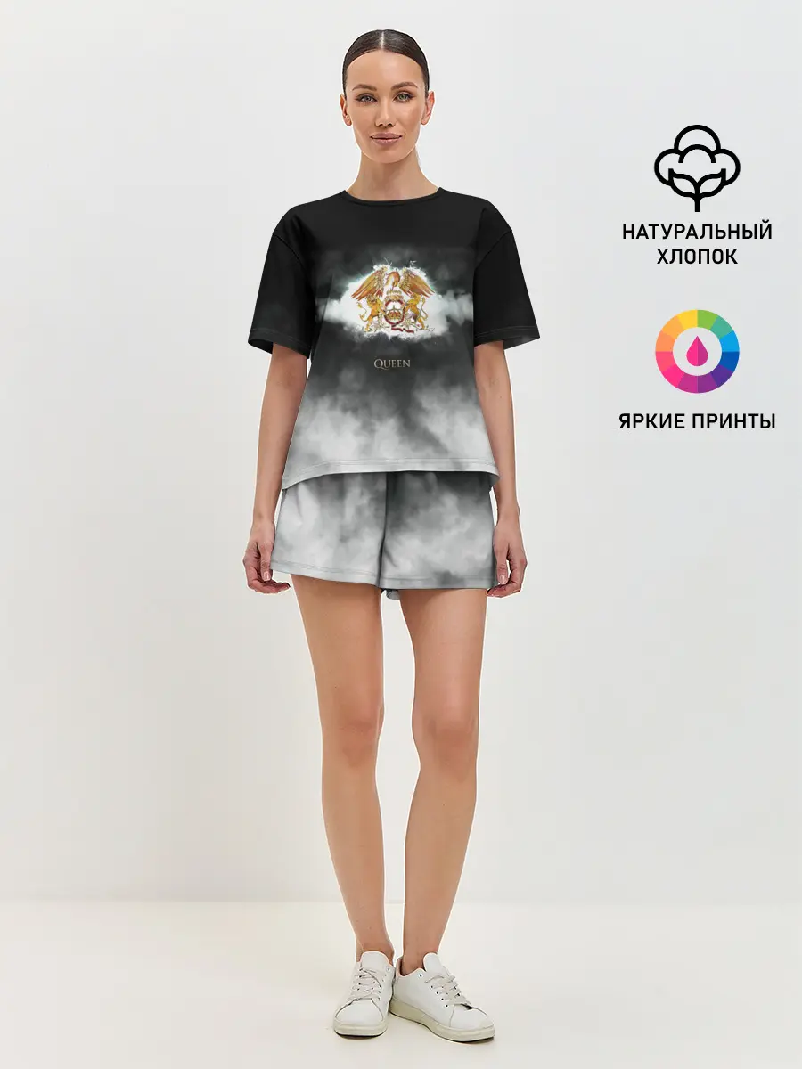 Женская пижама с шортами / Логотип группы Queen