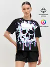 Женская пижама с шортами / Мерцающий череп